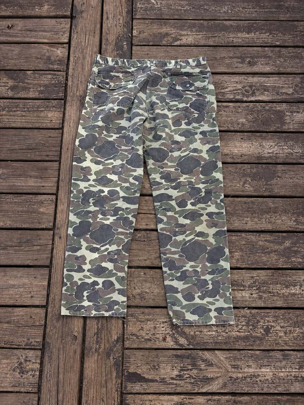 Vintage Carhartt WU103 Duck Camo Double Knee Pants USA Union Made 42x34